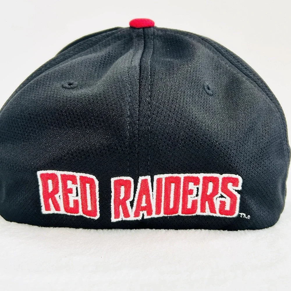 Top of the World Texas Tech Red‎ Raiders Victory Hat Cap Stretch Flex M/L Black